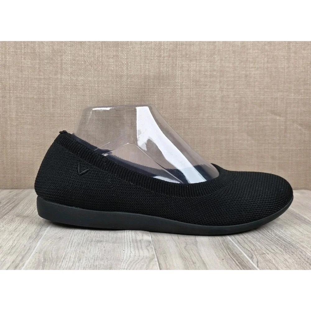 Vivaia Claire Walker Black Round Toe Knit Ballet Flats Womens EU 38.5 US 7.5